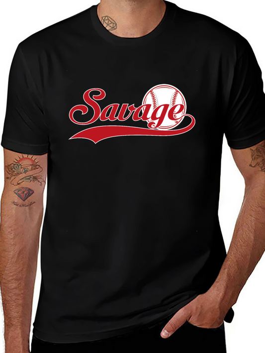 Savage Baseball Graphic T-Shirt