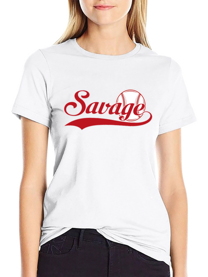 Savage Baseball Graphic T-Shirt