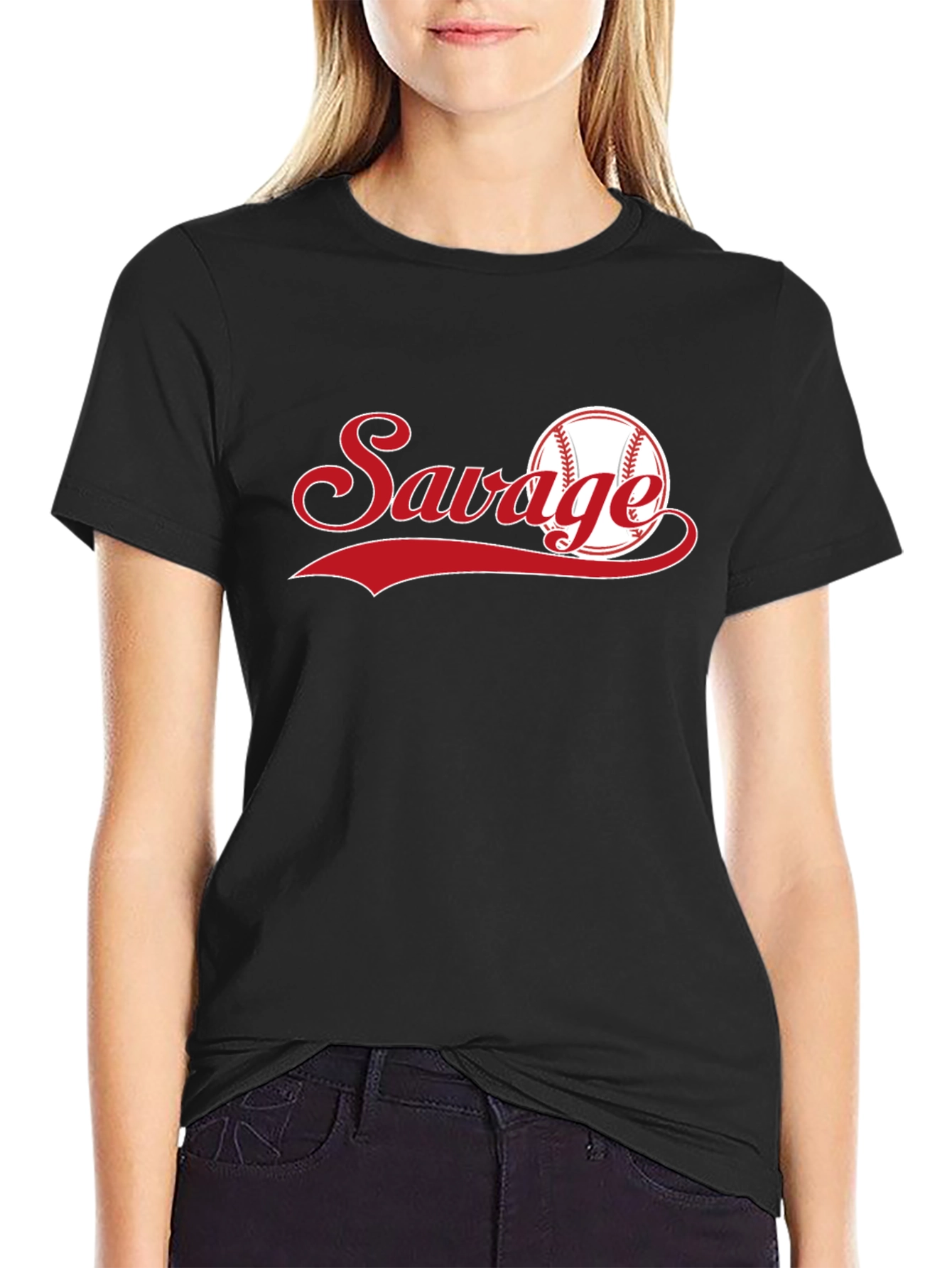 Savage Baseball Graphic T-Shirt