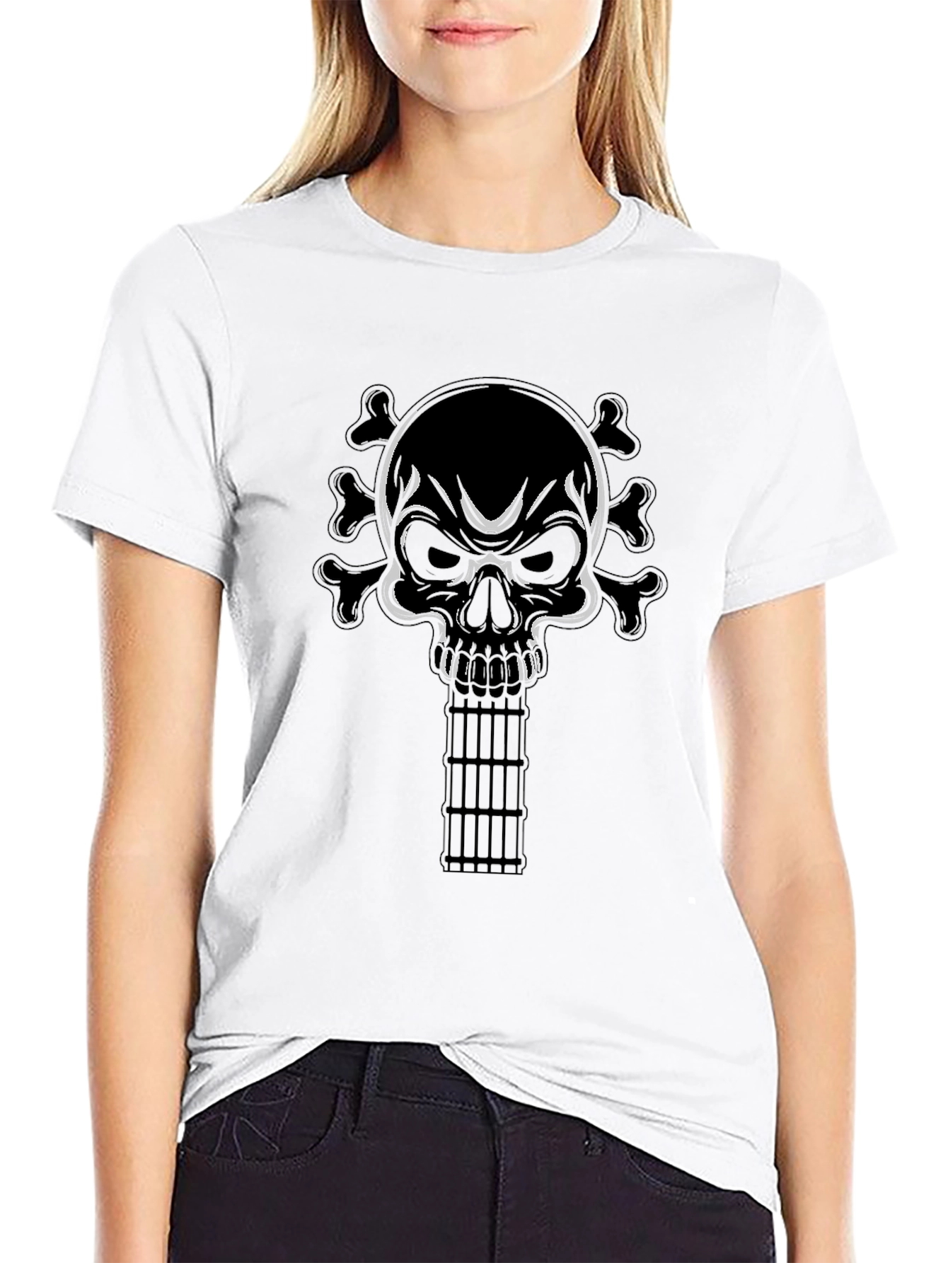 Skull & Guitar T-Shirt - Rocker Style