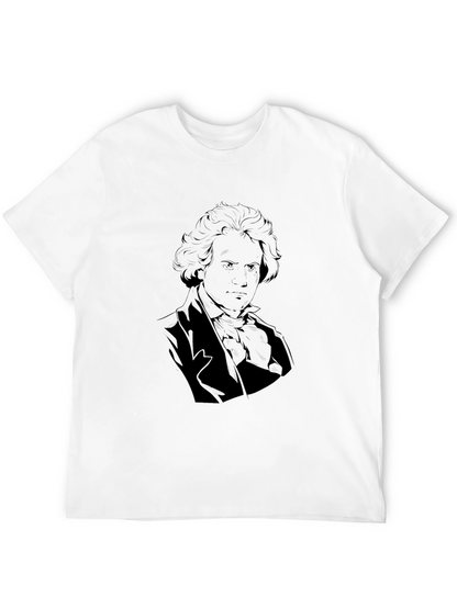 Beethoven Graphic Tee - Classic Composer Portrait Shirt