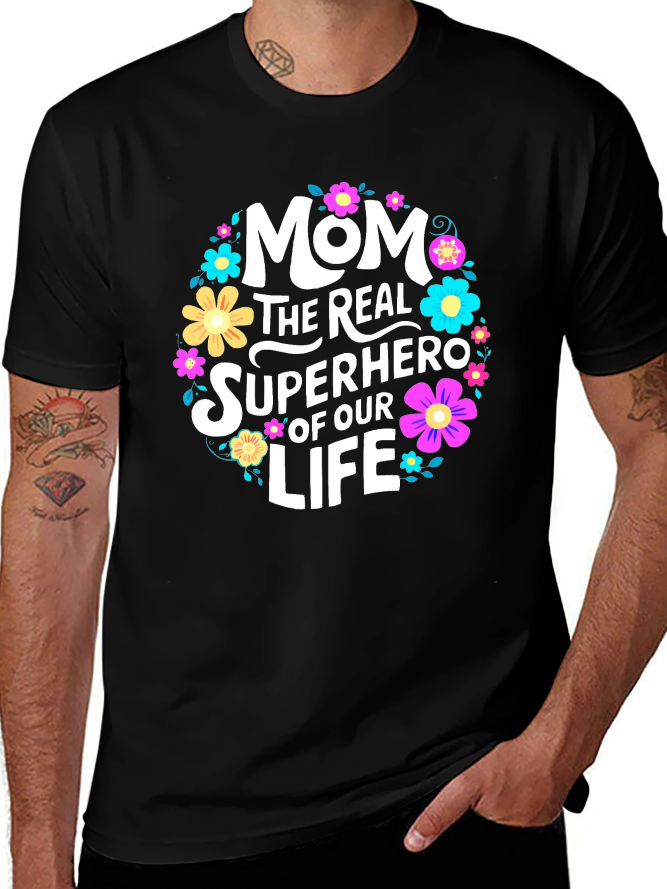 Mom The Real Superhero T-Shirt