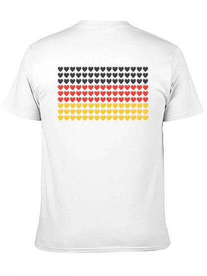 German Flag Hearts T-Shirt - Black