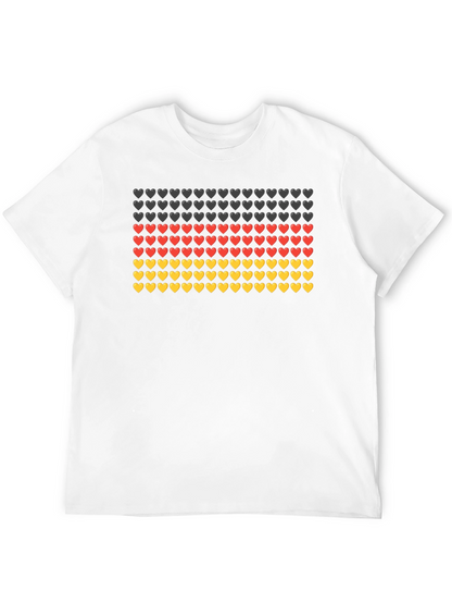 German Flag Hearts T-Shirt - Black