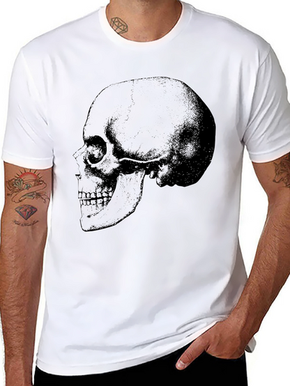 Skull Graphic Tee - Mens Black Cotton T-Shirt