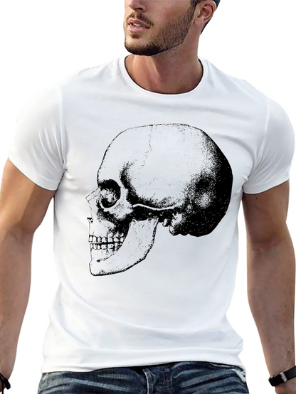 Skull Graphic Tee - Mens Black Cotton T-Shirt