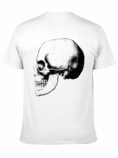 Skull Graphic Tee - Mens Black Cotton T-Shirt