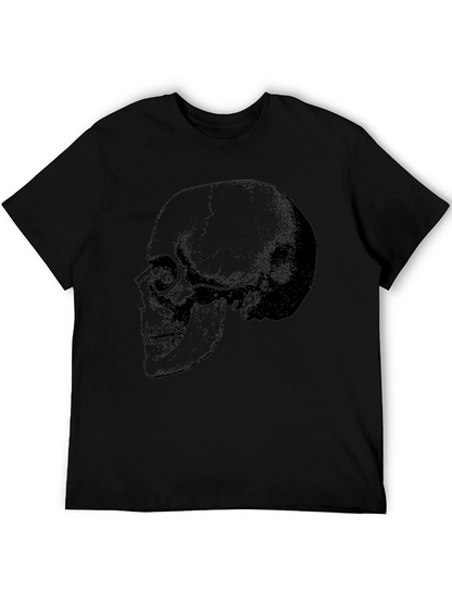 Skull Graphic Tee - Mens Black Cotton T-Shirt