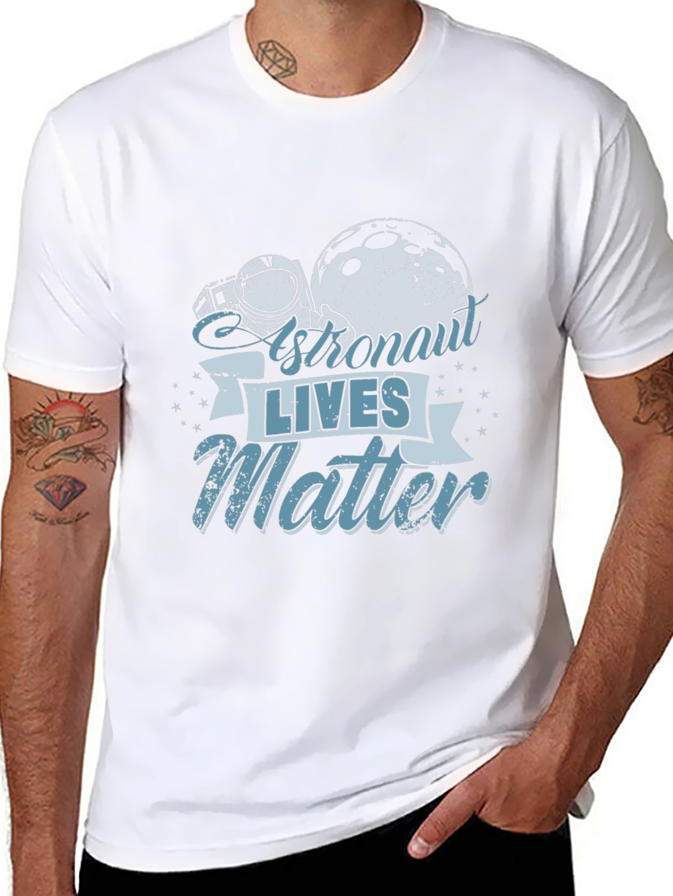 Astronaut Lives Matter Graphic T-Shirt - Space Theme