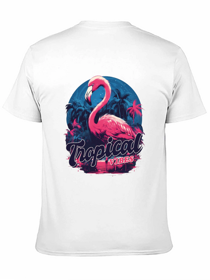 Tropical Vibes Flamingo Graphic T-Shirt