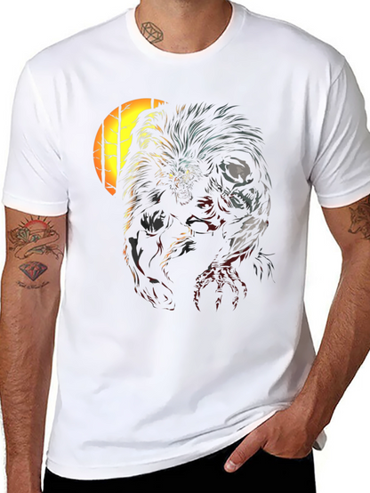 Werewolf Graphic Print Black T-Shirt