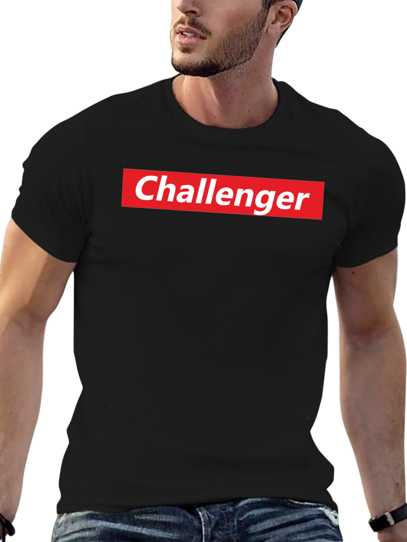 Challenger Logo T-Shirt - Black - Adult Unisex
