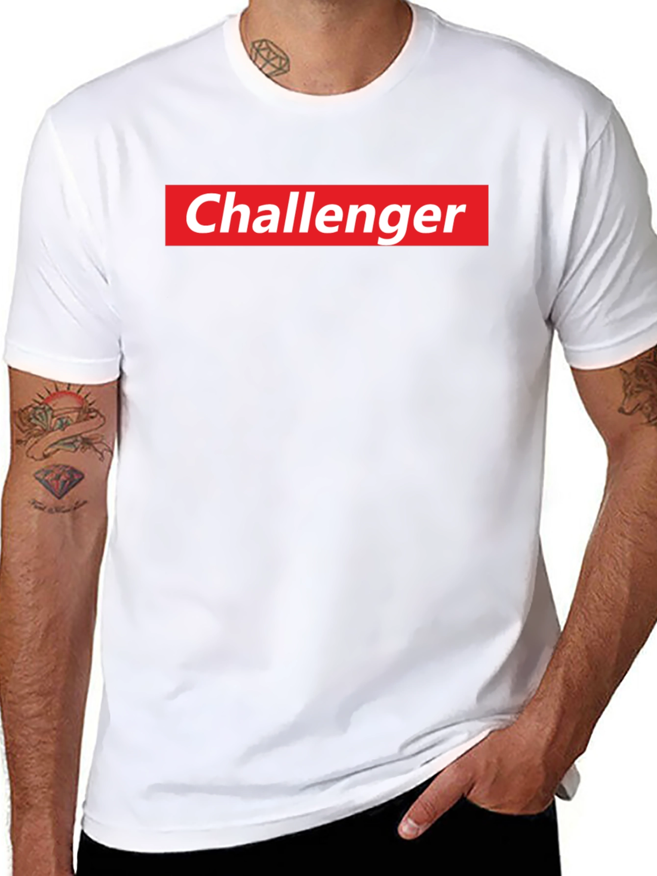 Challenger Logo T-Shirt - Black - Adult Unisex
