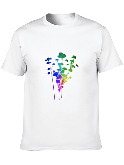 Rainbow Trees Black T-Shirt