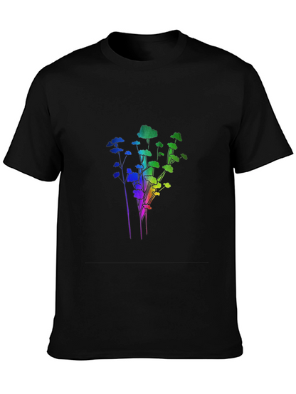 Rainbow Trees Black T-Shirt