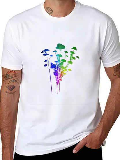Rainbow Trees Black T-Shirt