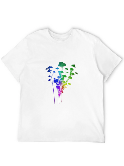 Rainbow Trees Black T-Shirt