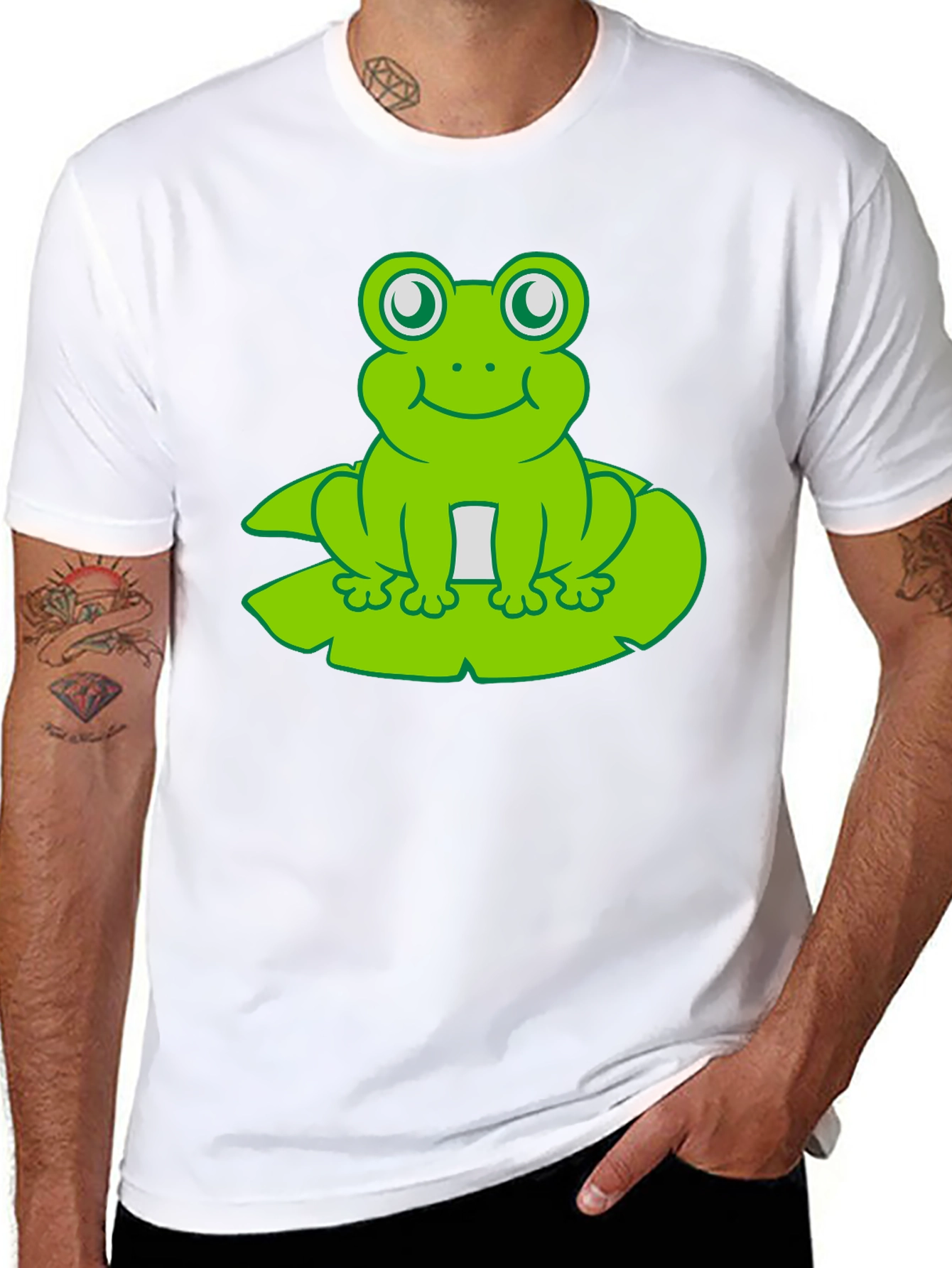 Frog On Lily Pad T-Shirt - Cute Cartoon Tee