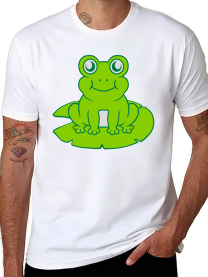 Frog On Lily Pad T-Shirt - Cute Cartoon Tee