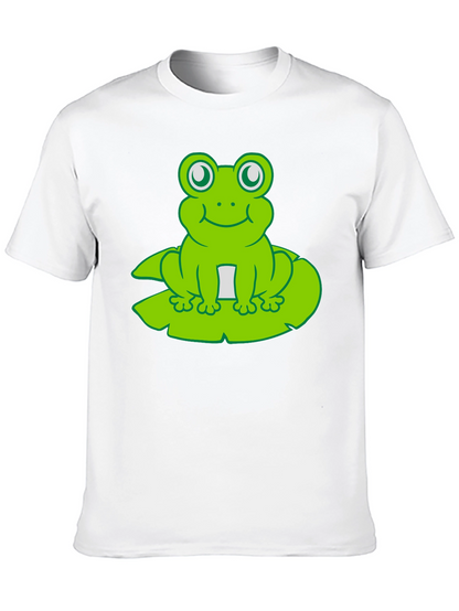 Frog On Lily Pad T-Shirt - Cute Cartoon Tee