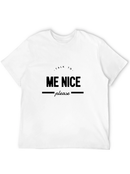 Talk To Me Nice Black Tee