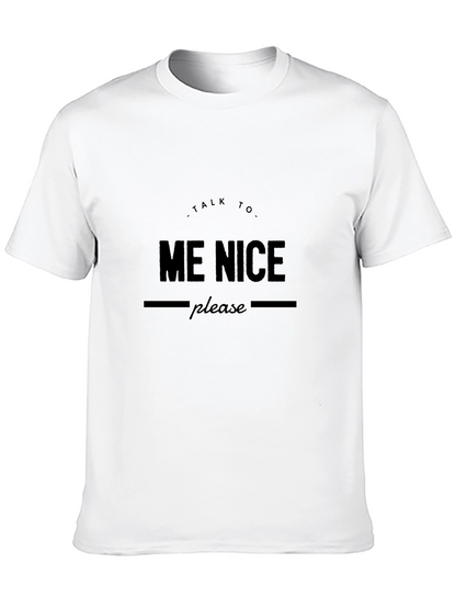 Talk To Me Nice Black Tee