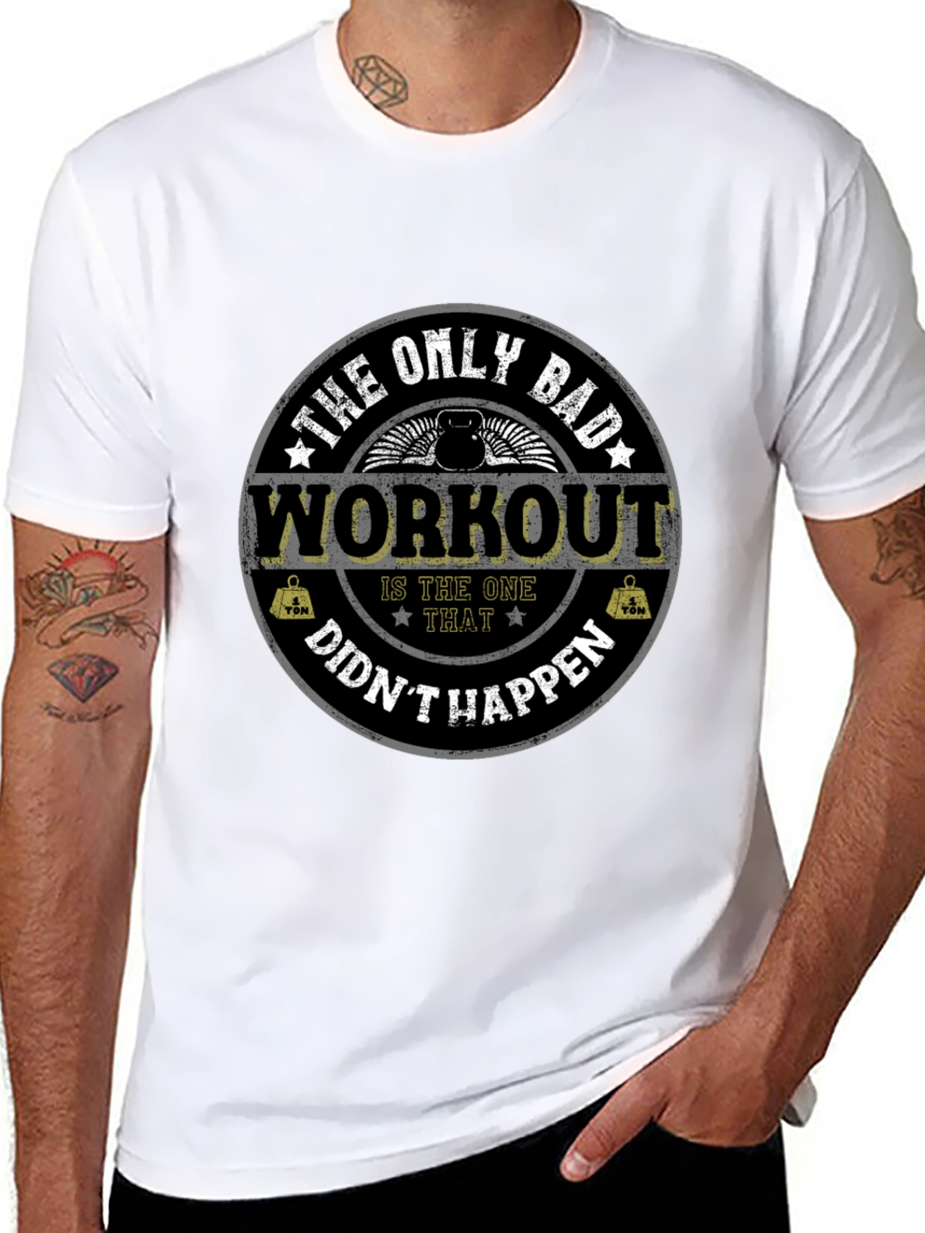 Workout Motivation T-Shirt Gym Fitness Apparel