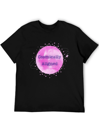 Cosmically Aligned Graphic Tee - Black