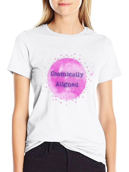 Cosmically Aligned Graphic Tee - Black
