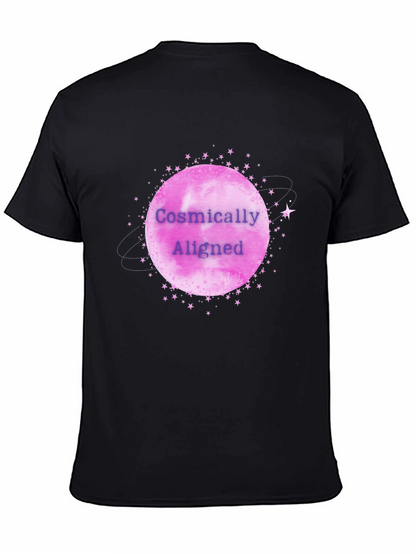 Cosmically Aligned Graphic Tee - Black