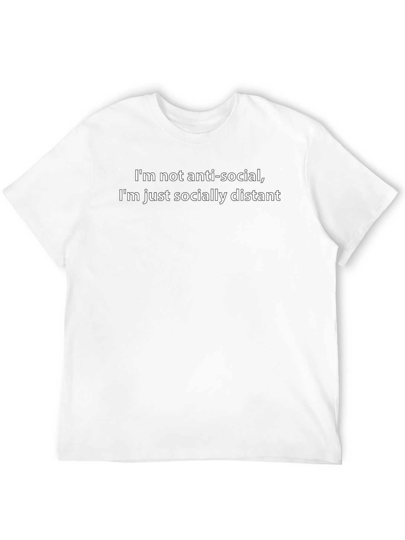 Socially Distant Graphic Tee -  Comfortable Black T-Shirt
