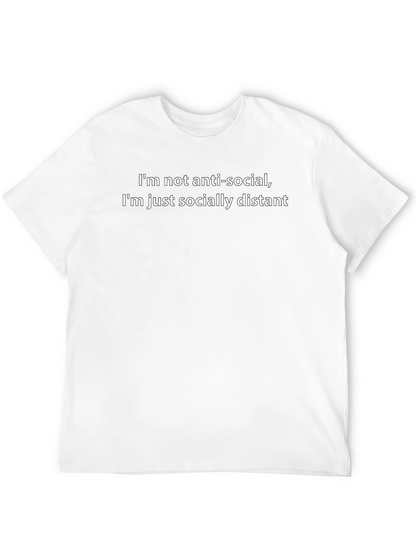 Socially Distant Graphic Tee -  Comfortable Black T-Shirt