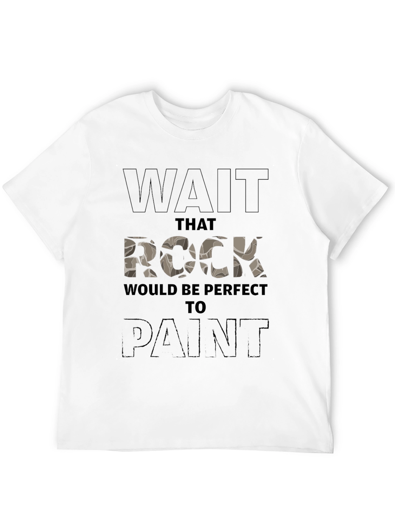 Rock Painting T-Shirt - Novelty Graphic Tee