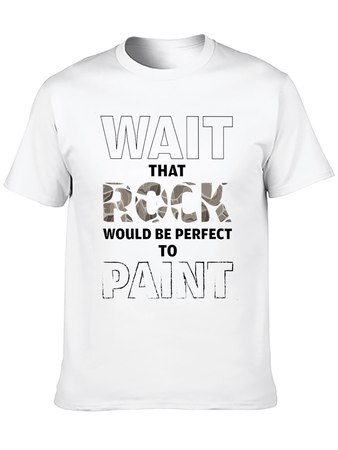 Rock Painting T-Shirt - Novelty Graphic Tee