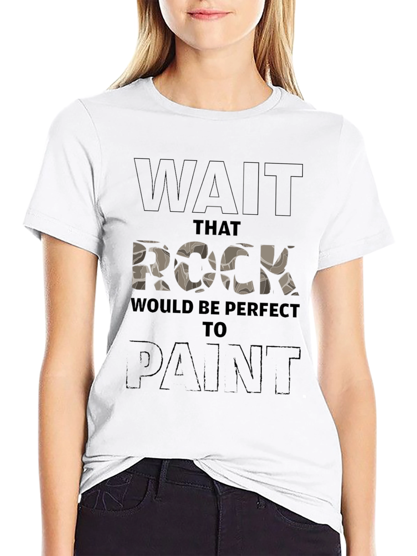 Rock Painting T-Shirt - Novelty Graphic Tee