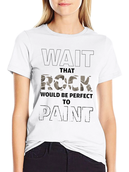 Rock Painting T-Shirt - Novelty Graphic Tee