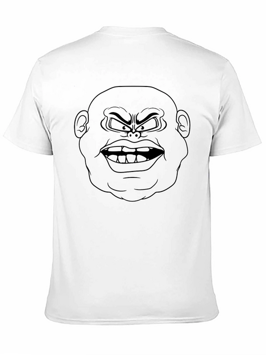 Angry Face Graphic Print Black T-Shirt