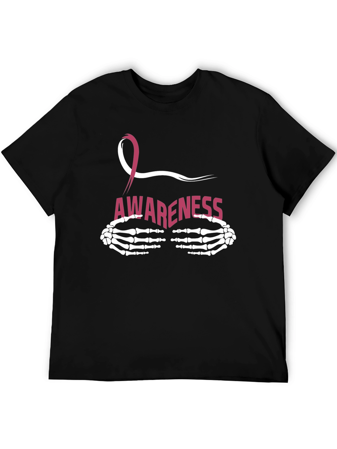 Breast Cancer Awareness Skeleton Hands T-Shirt