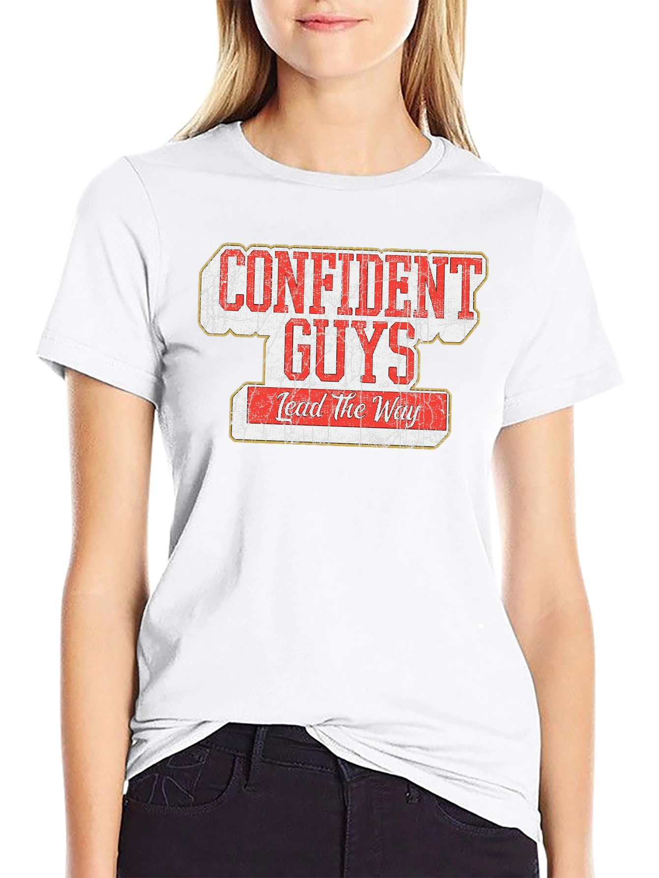 Confident Guys Lead the Way Graphic T-Shirt