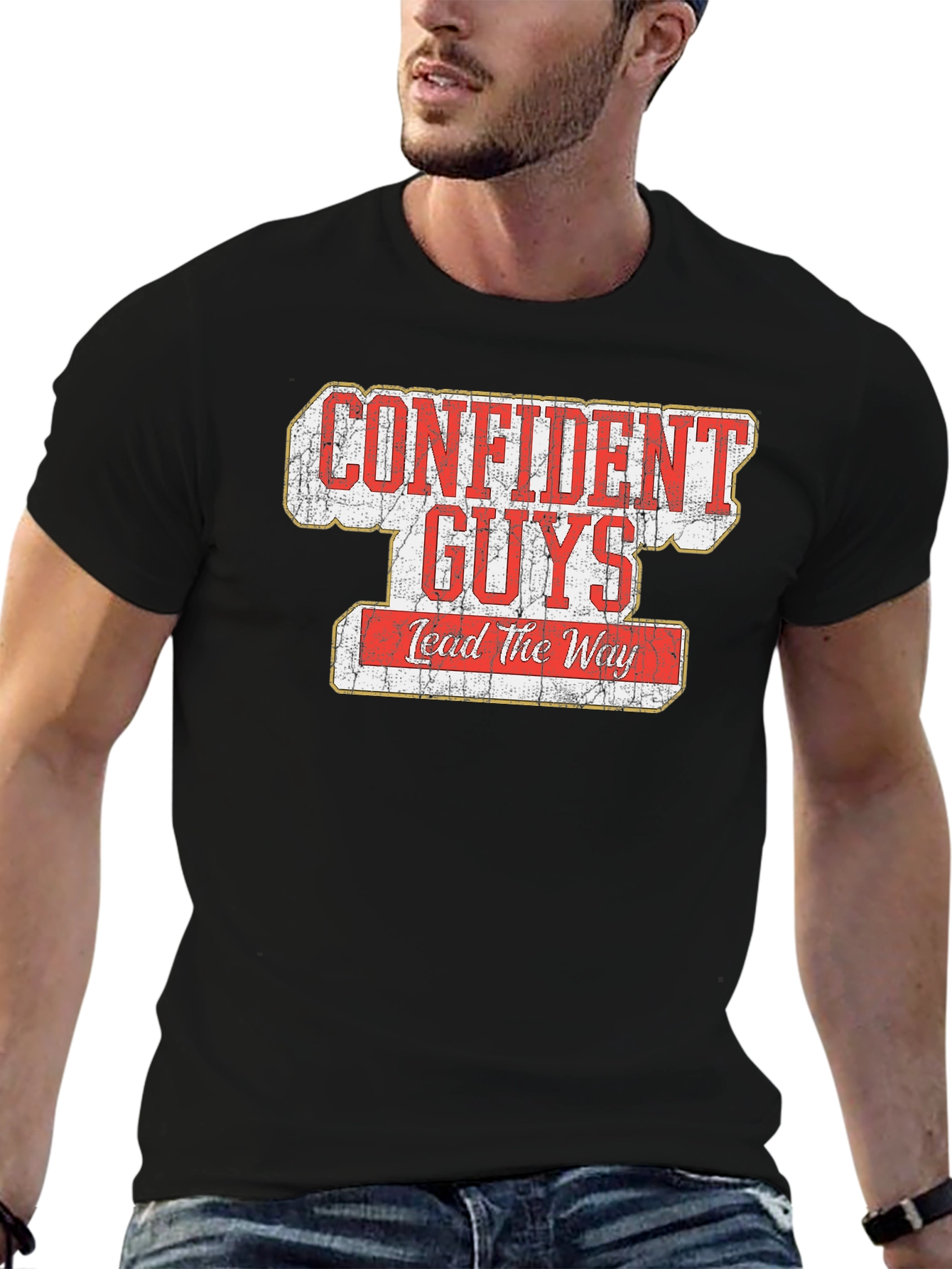 Confident Guys Lead the Way Graphic T-Shirt