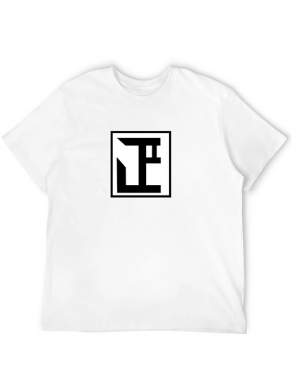 Modern Geometric Logo Black T-Shirt - Premium Comfort