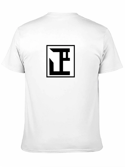 Modern Geometric Logo Black T-Shirt - Premium Comfort