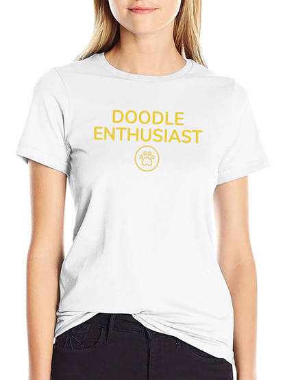 Doodle Enthusiast T-Shirt - Dog Paw Print Tee
