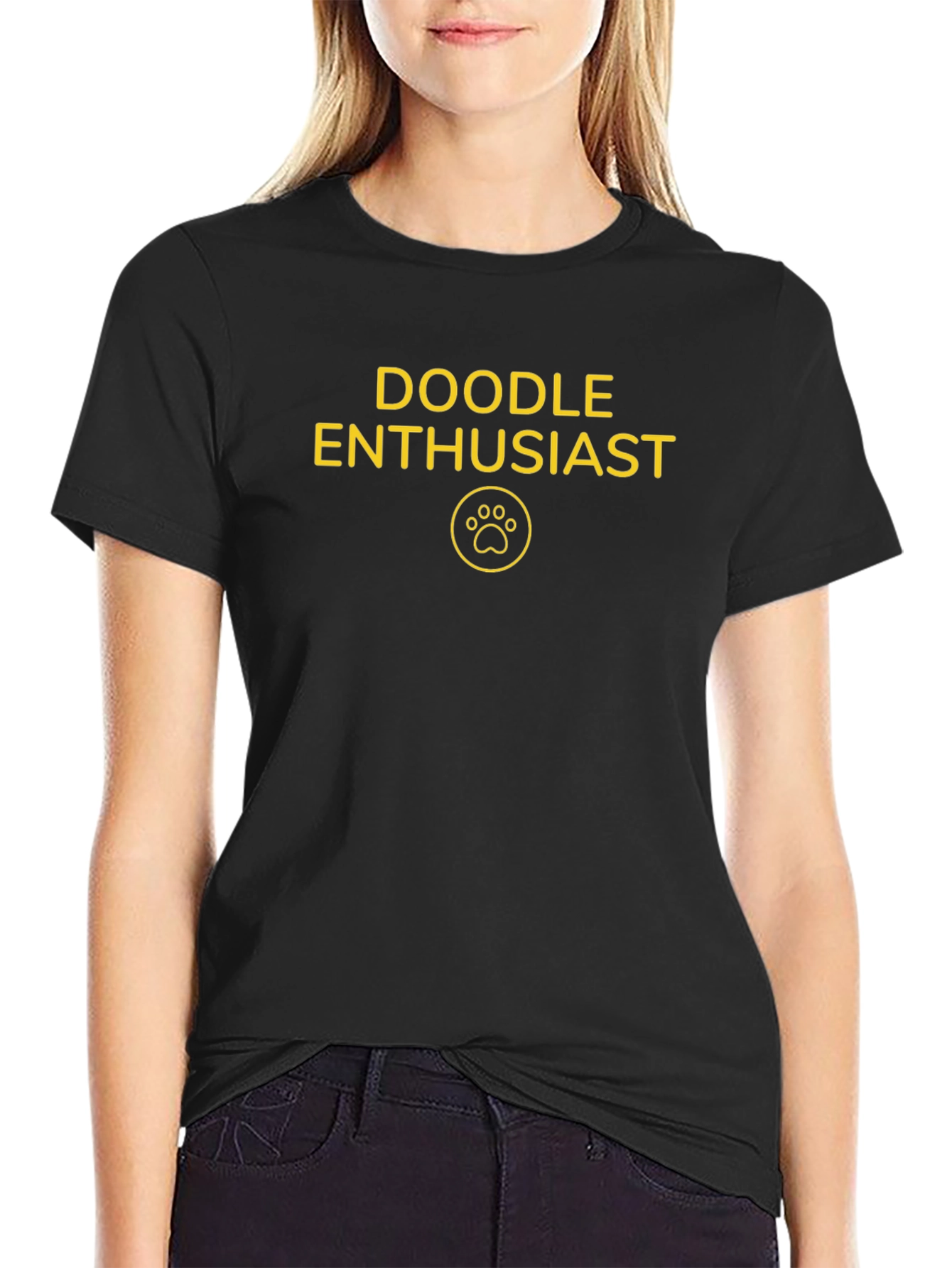 Doodle Enthusiast T-Shirt - Dog Paw Print Tee