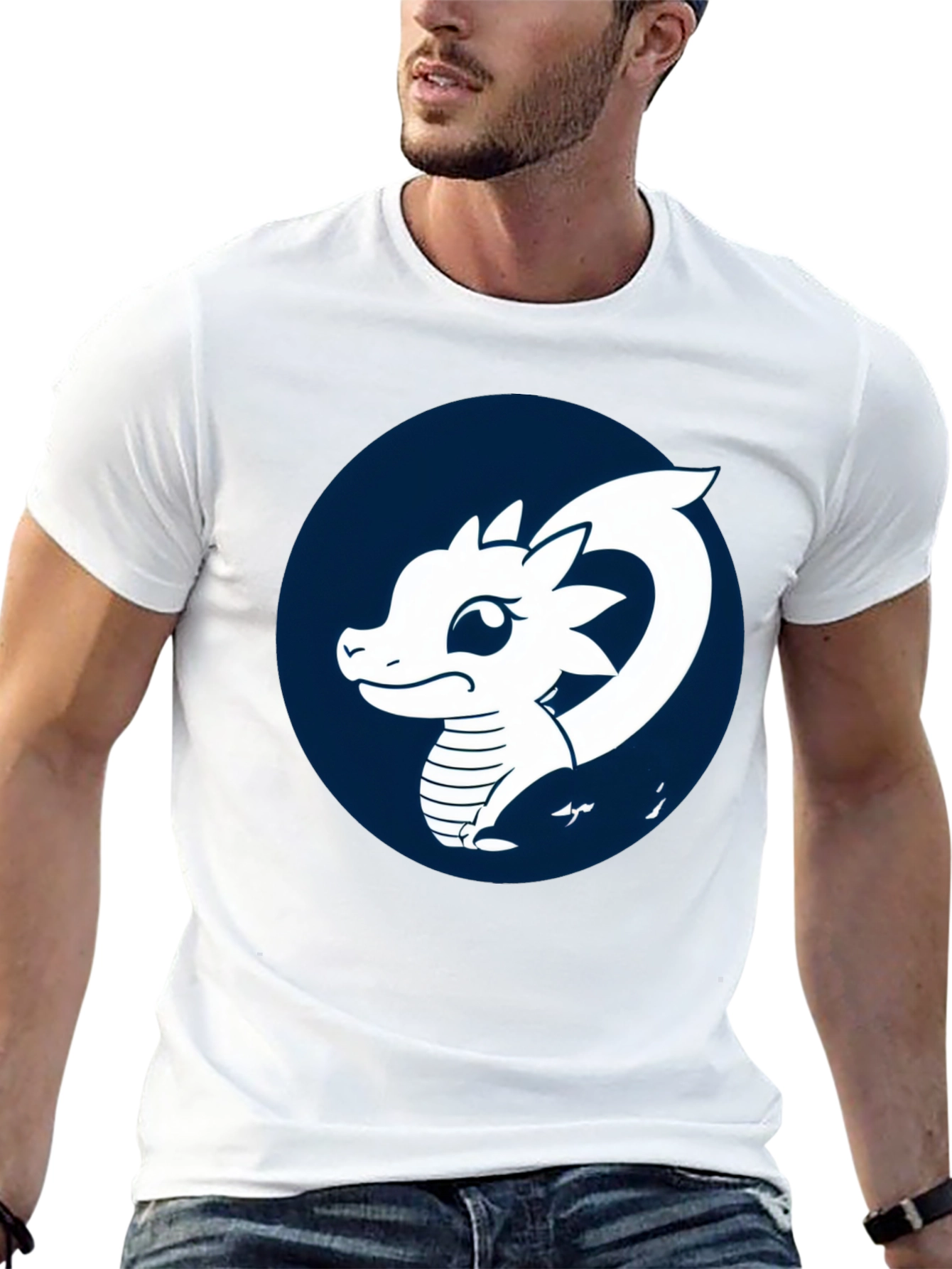 Dragon Graphic T-Shirt - Black Cotton Tee