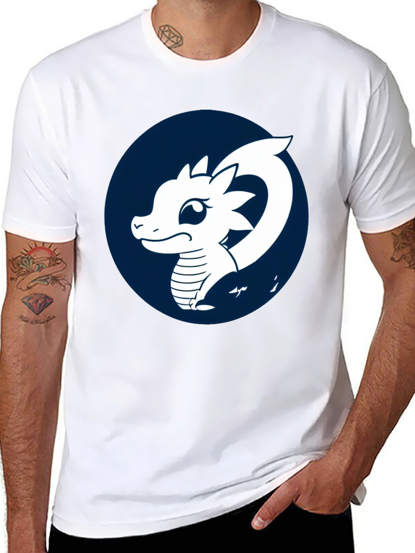 Dragon Graphic T-Shirt - Black Cotton Tee