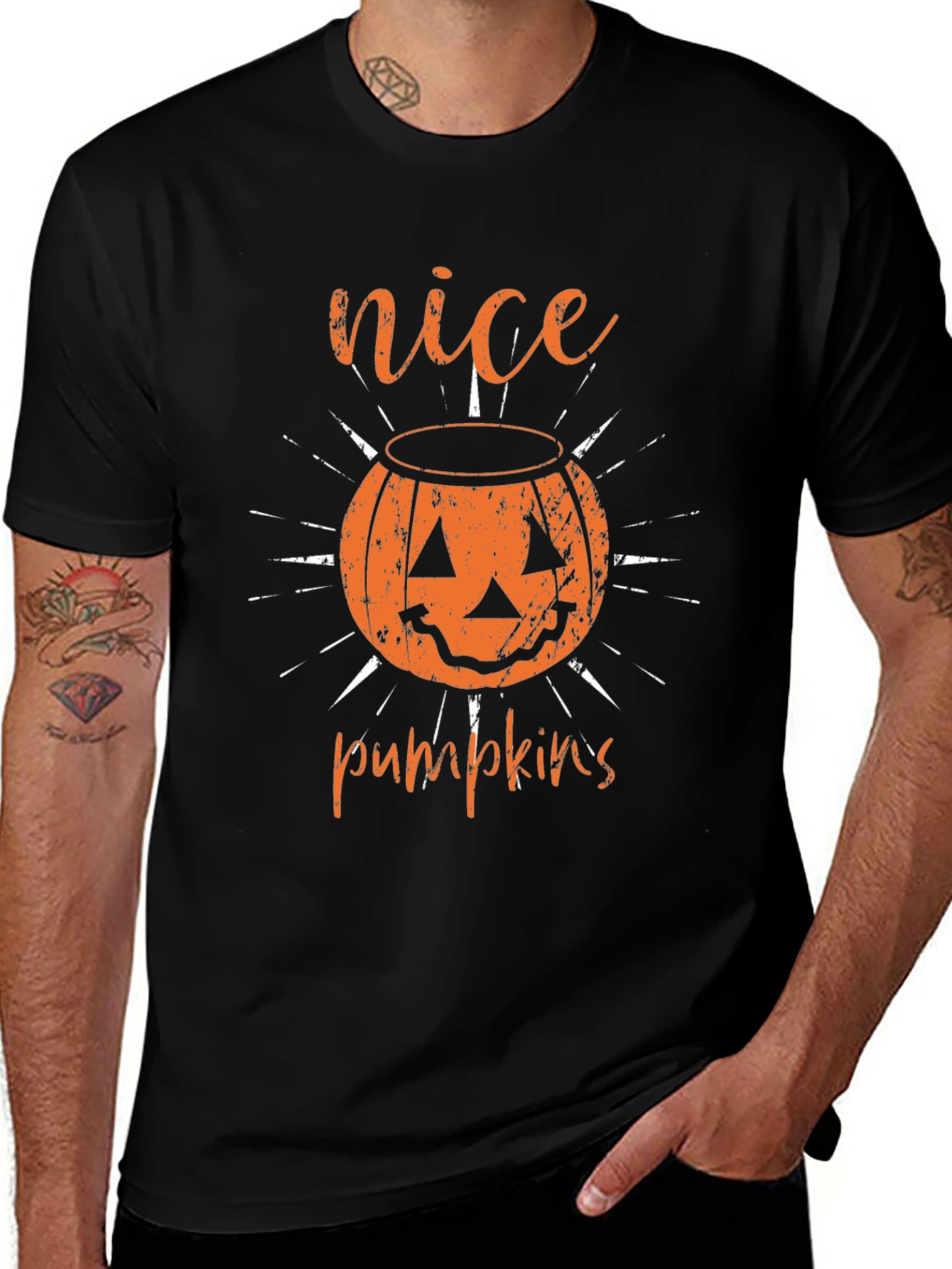 Nice Pumpkins Halloween T-Shirt - Black