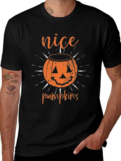 Nice Pumpkins Halloween T-Shirt - Black