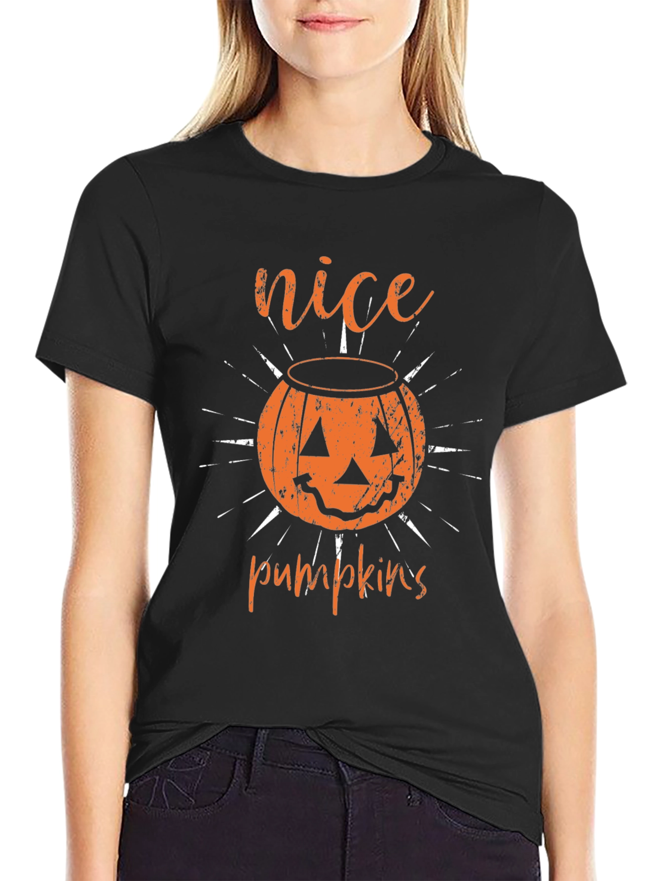 Nice Pumpkins Halloween T-Shirt - Black