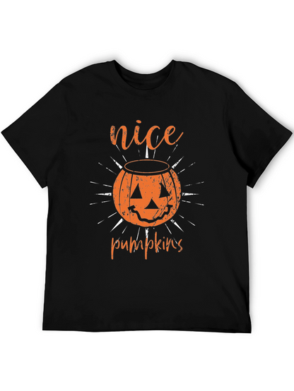 Nice Pumpkins Halloween T-Shirt - Black